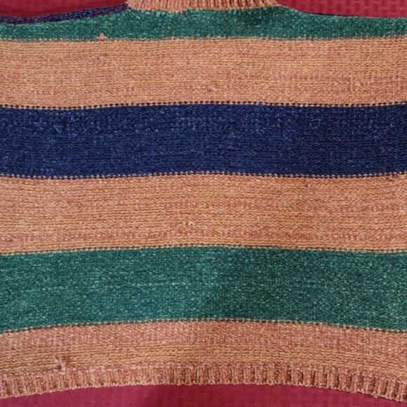 Women’s Woven Heart Multi-Color Striped Sweater – Size Large - Picture 13 of 15